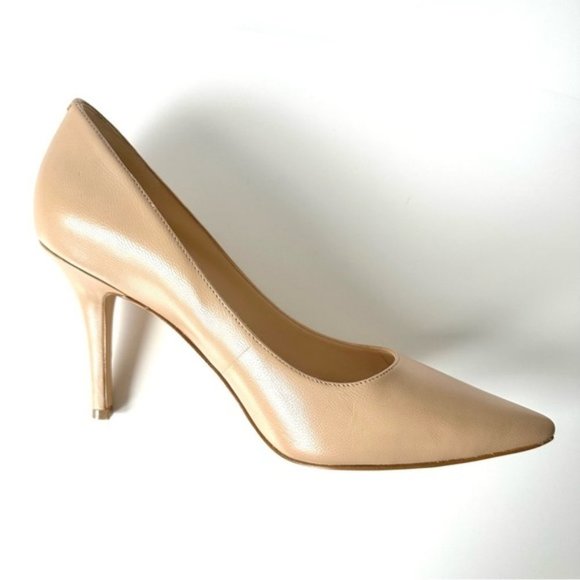 Nine West Jackpot Nude Tan Leather Pumps Pointed Toe US 7.5 - Picture 7 of 9